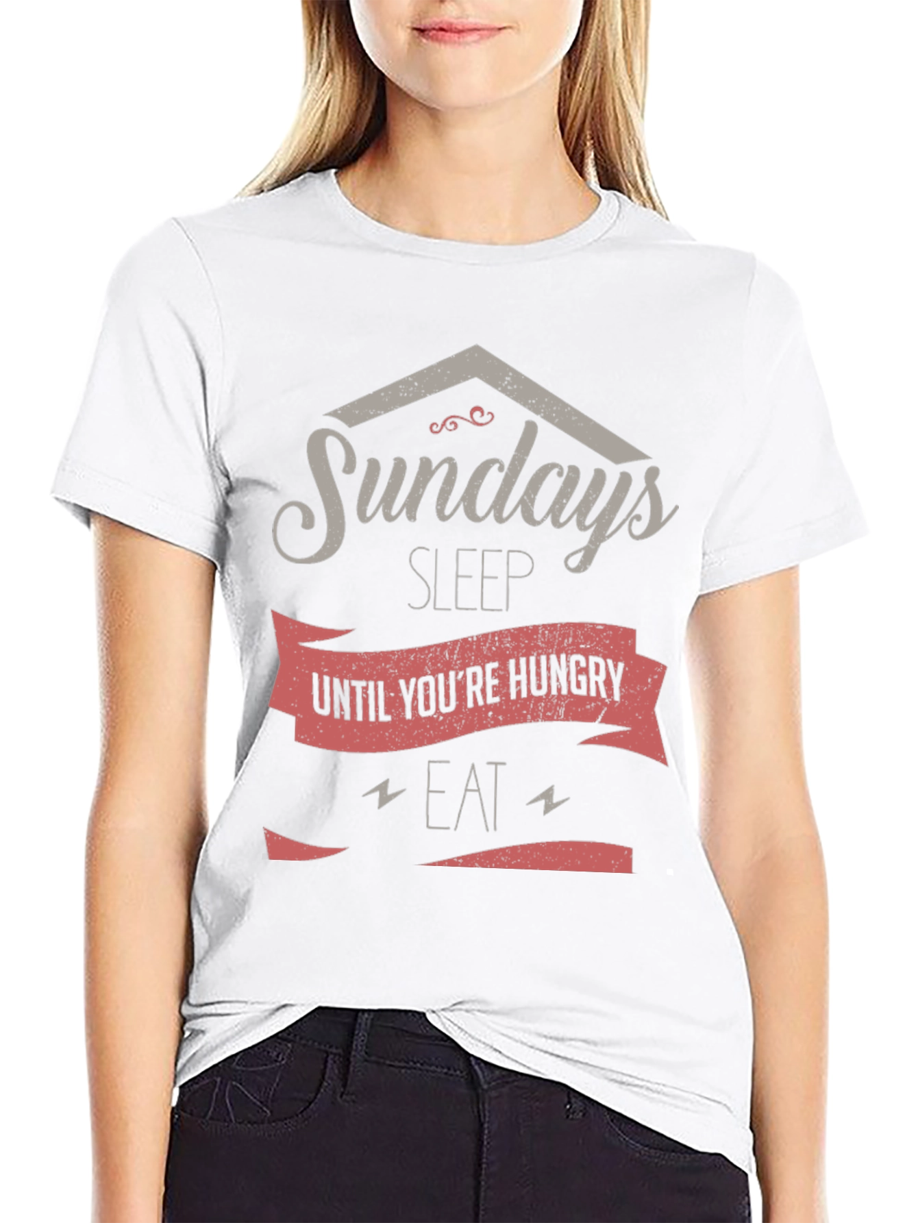 Sundays Sleep Until Youre Hungry Mens T-Shirt