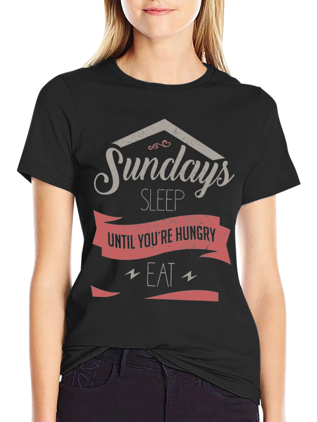 Sundays Sleep Until Youre Hungry Mens T-Shirt