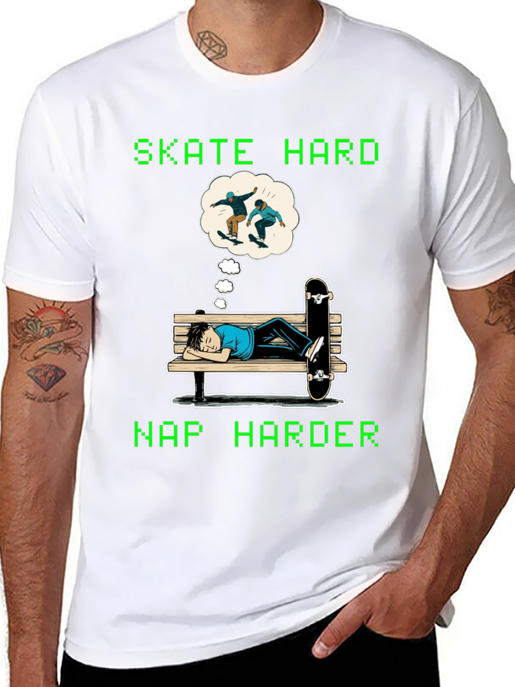 Skate Hard Nap Harder Graphic Tee