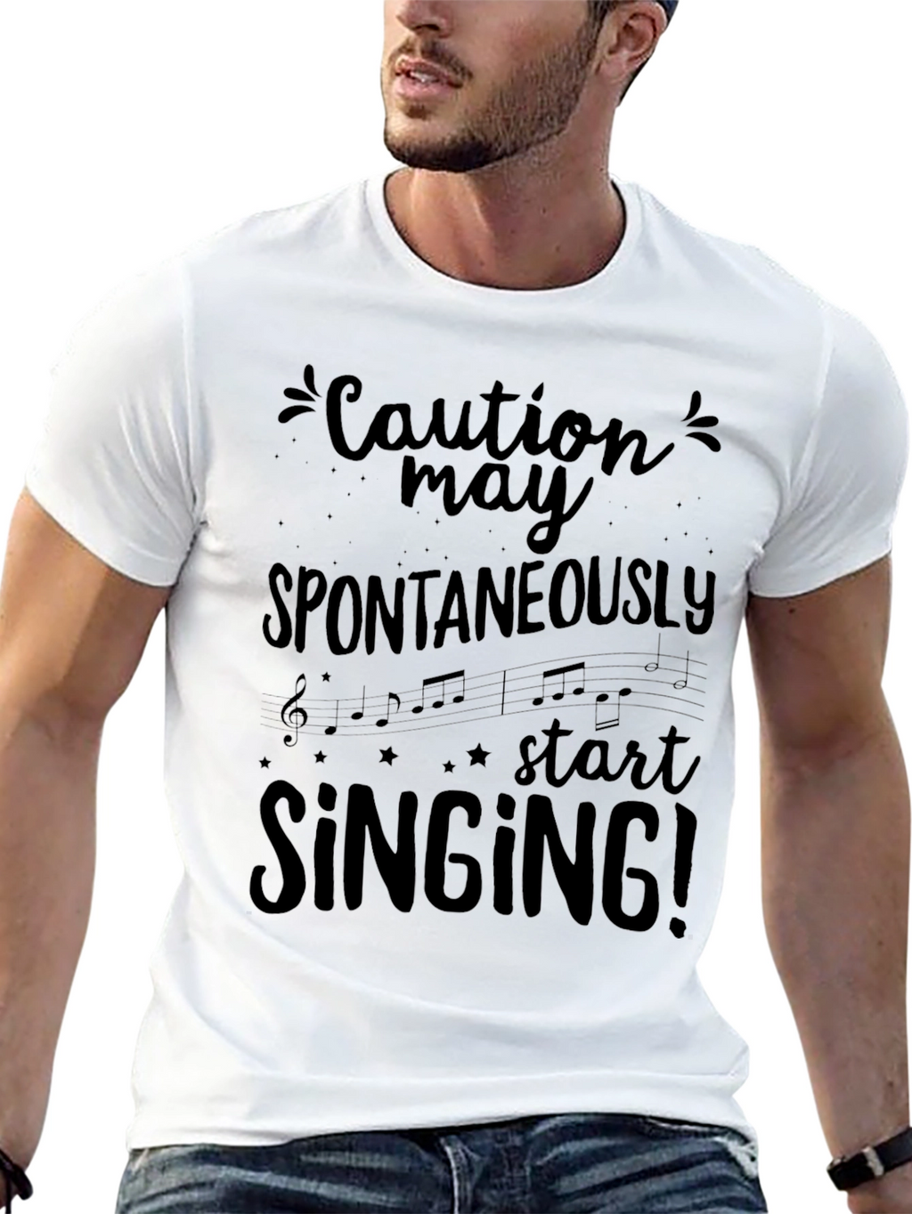 Caution May Spontaneously Start Singing T-Shirt