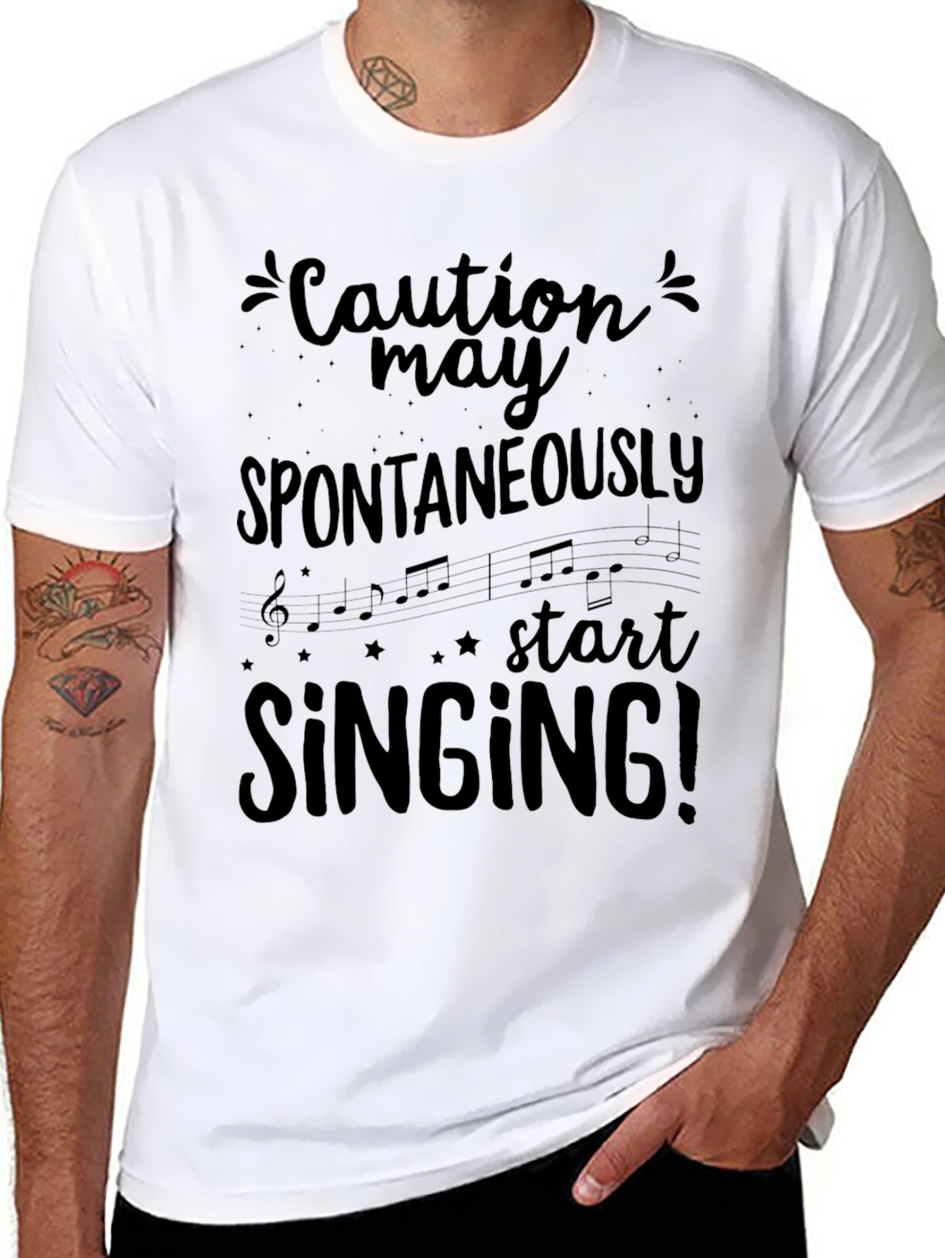 Caution May Spontaneously Start Singing T-Shirt