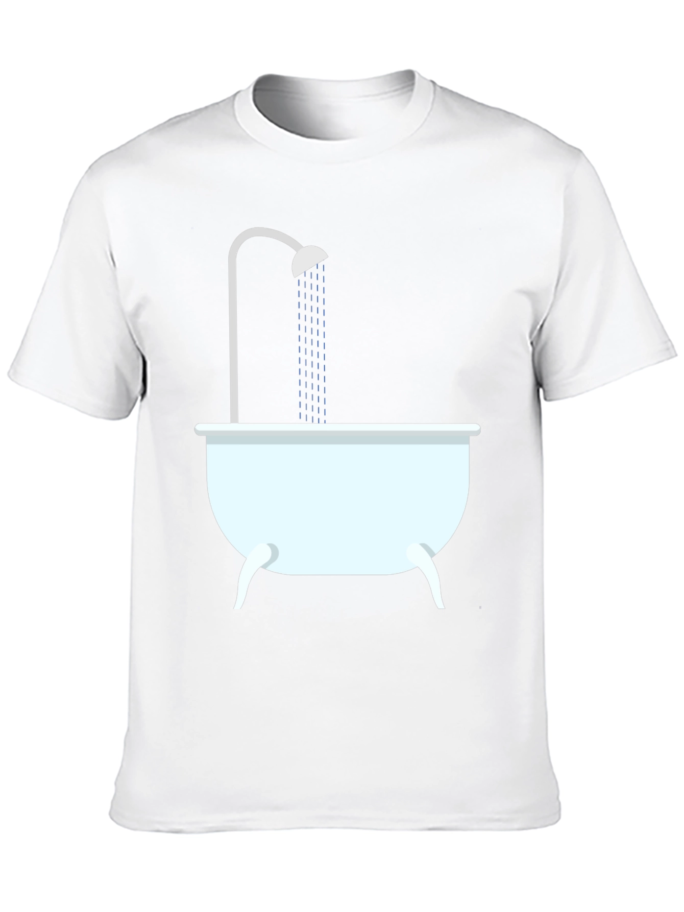 Shower Time Graphic Tee - Black Cotton T-Shirt