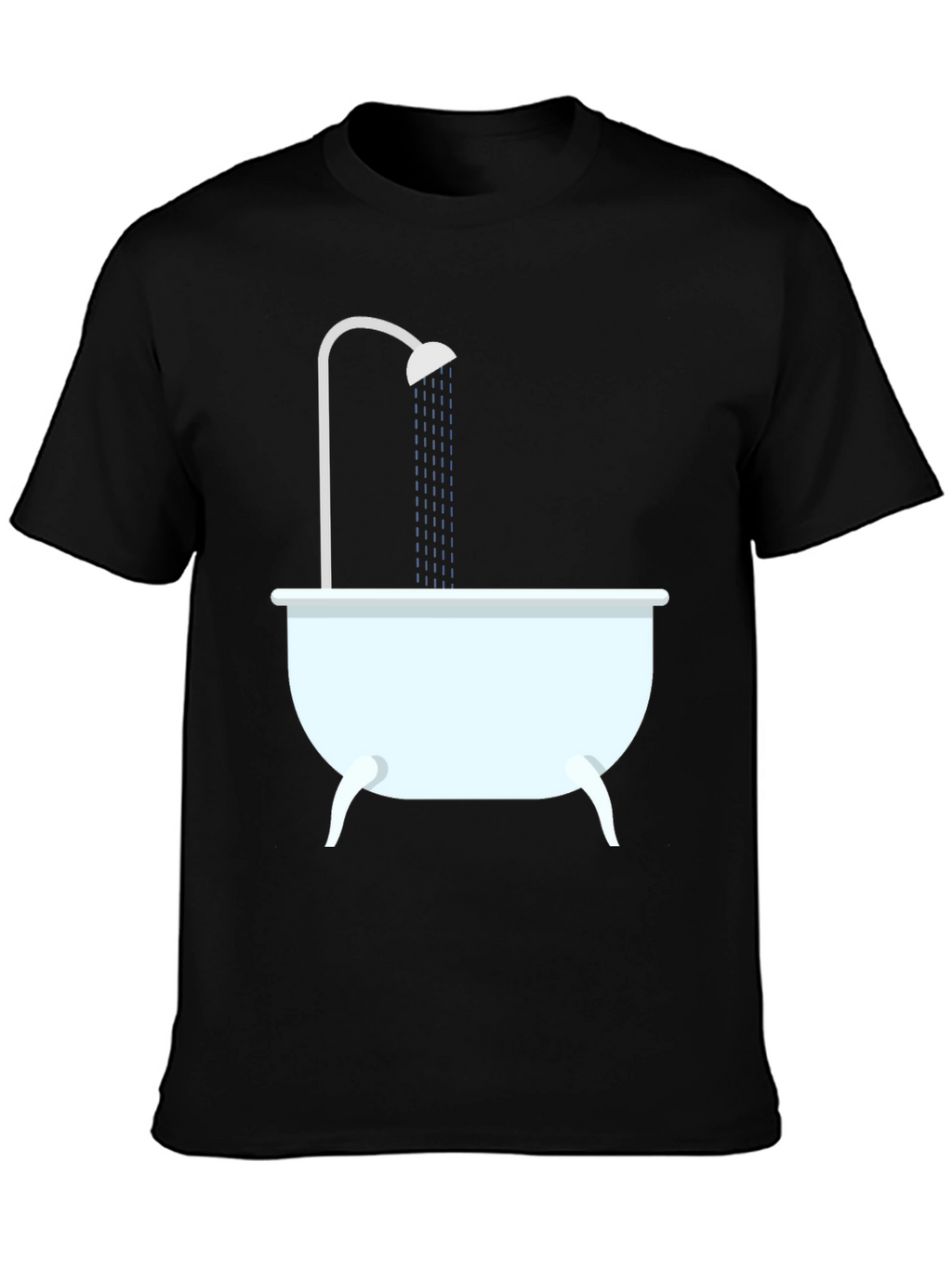 Shower Time Graphic Tee - Black Cotton T-Shirt
