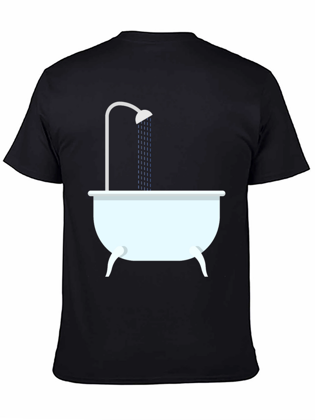 Shower Time Graphic Tee - Black Cotton T-Shirt