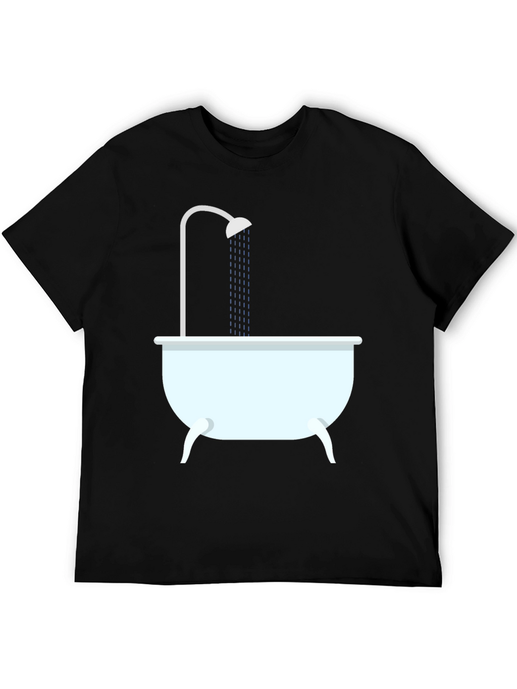 Shower Time Graphic Tee - Black Cotton T-Shirt