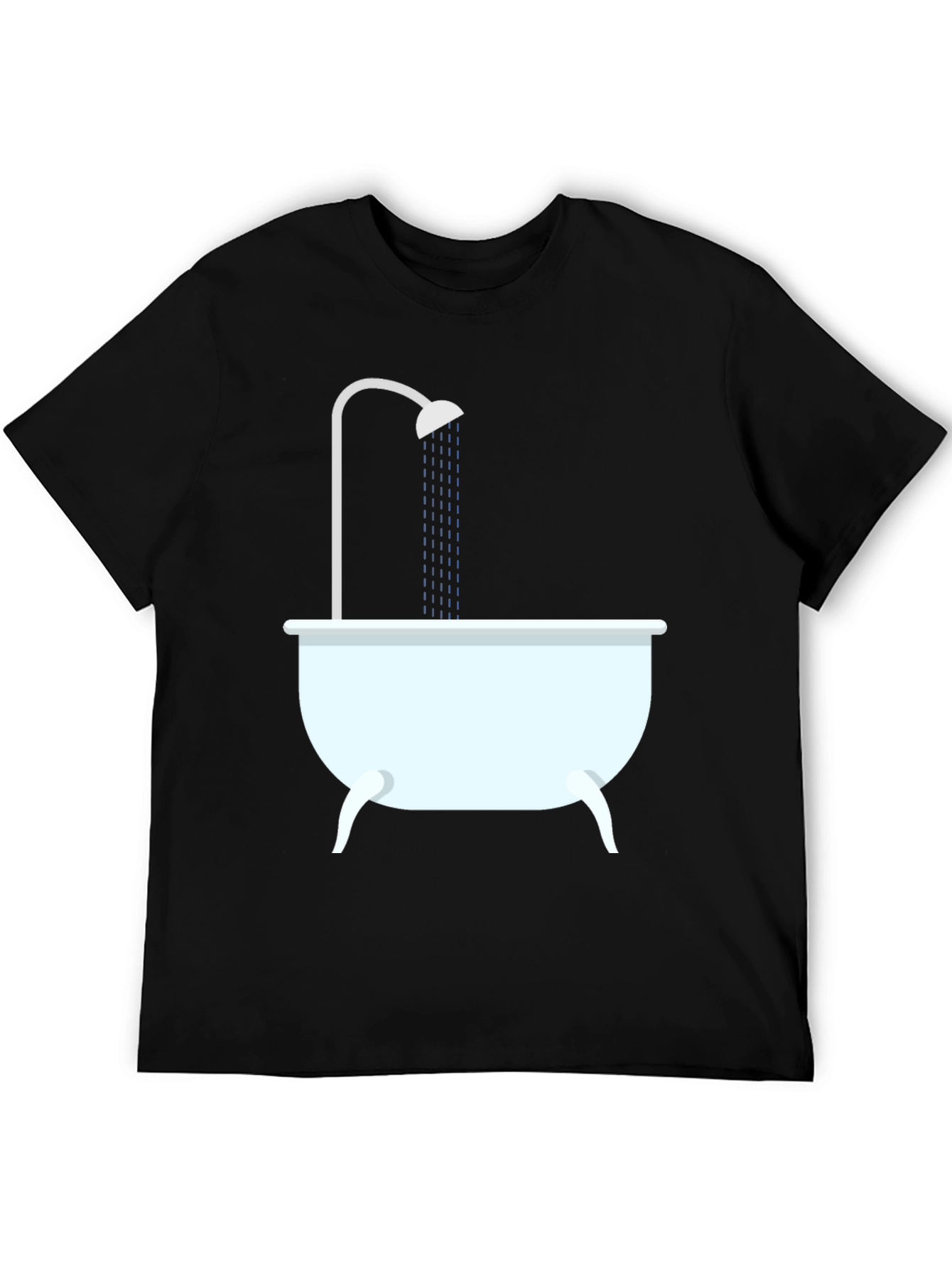 Shower Time Graphic Tee - Black Cotton T-Shirt