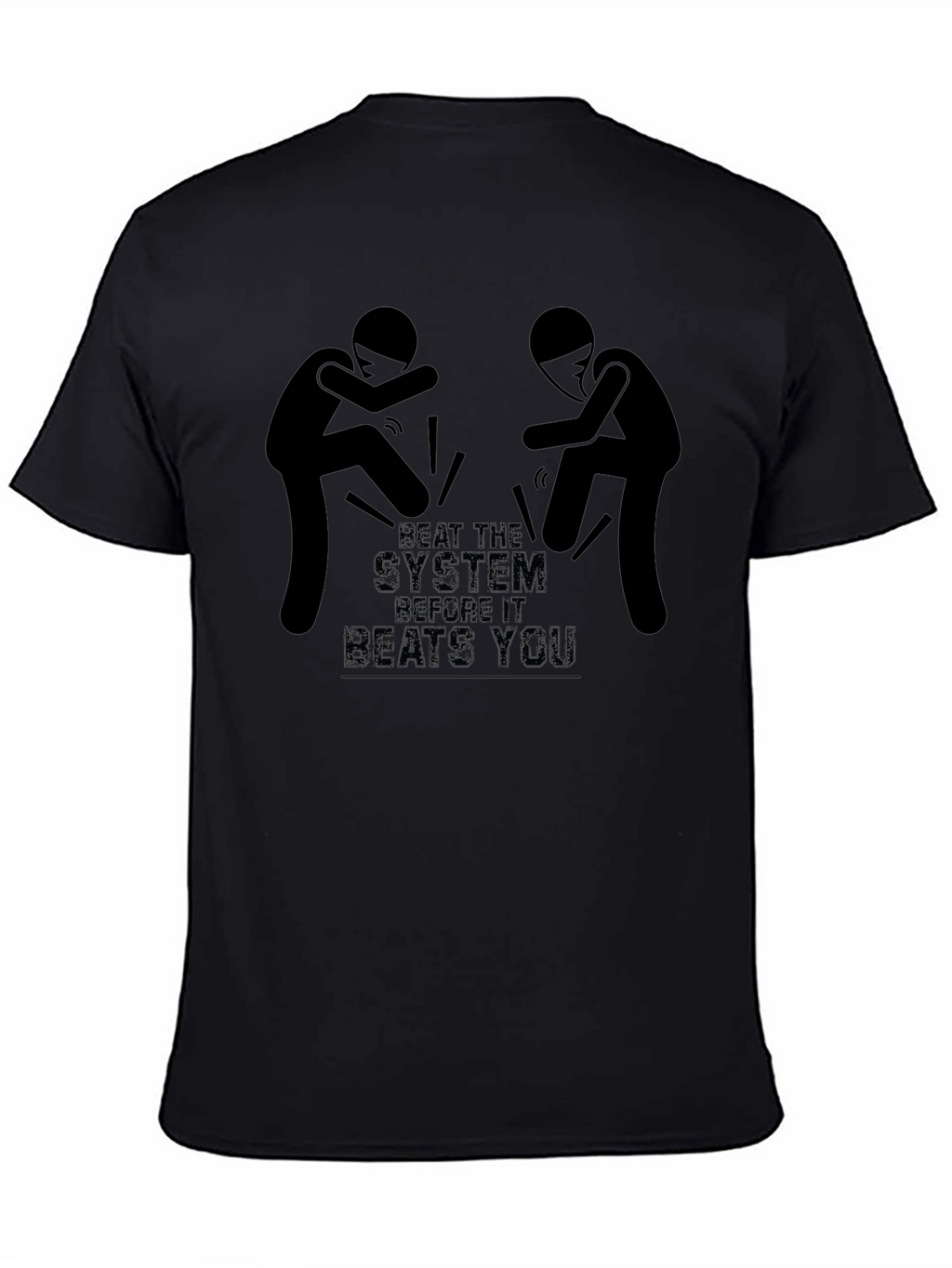 Beat the System Graphic T-Shirt - Black