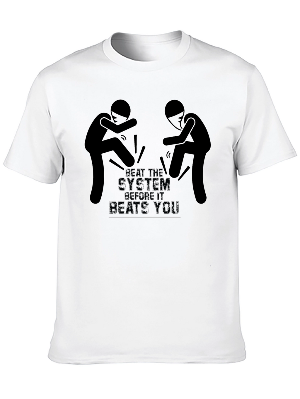 Beat the System Graphic T-Shirt - Black