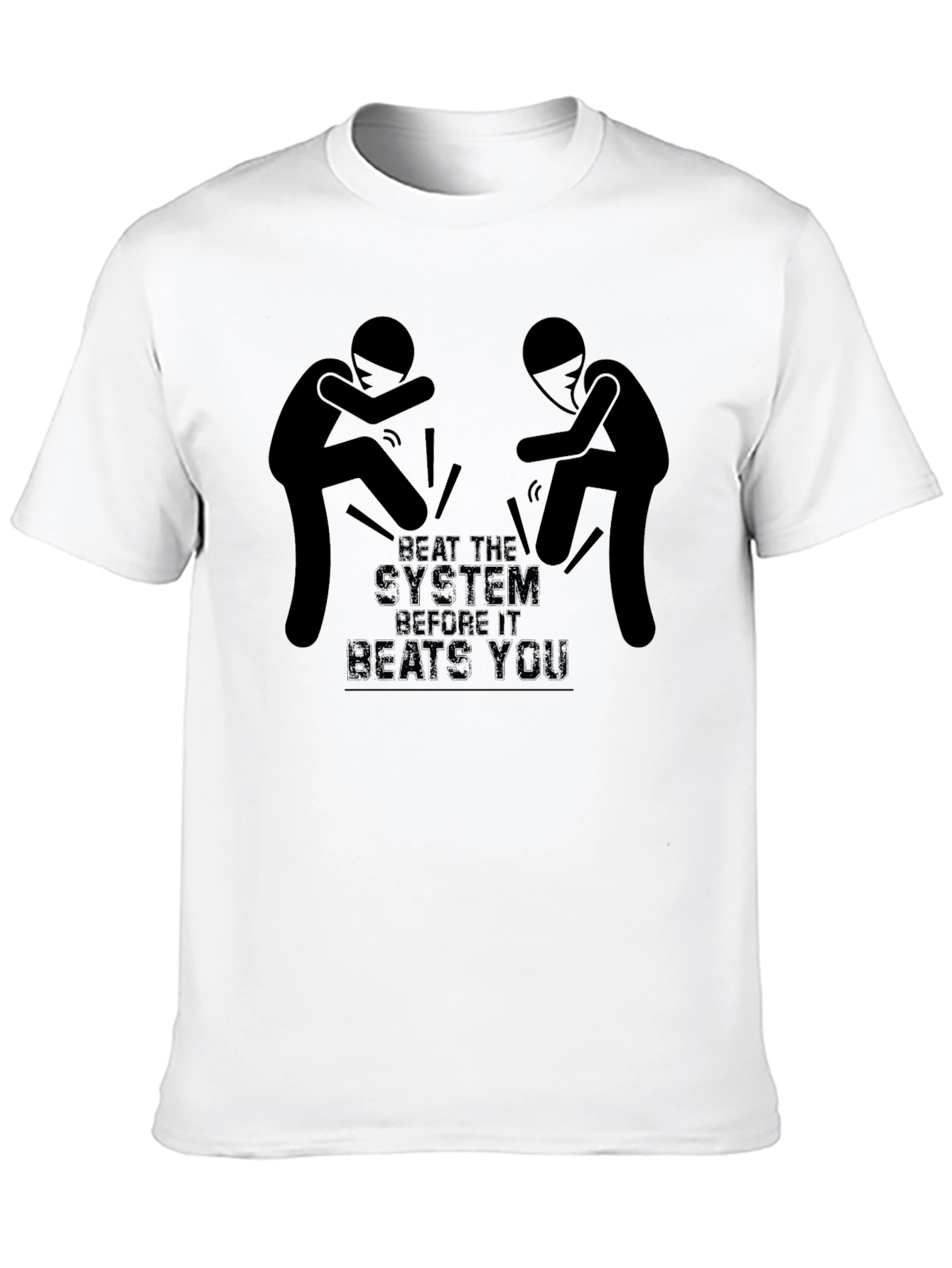 Beat the System Graphic T-Shirt - Black