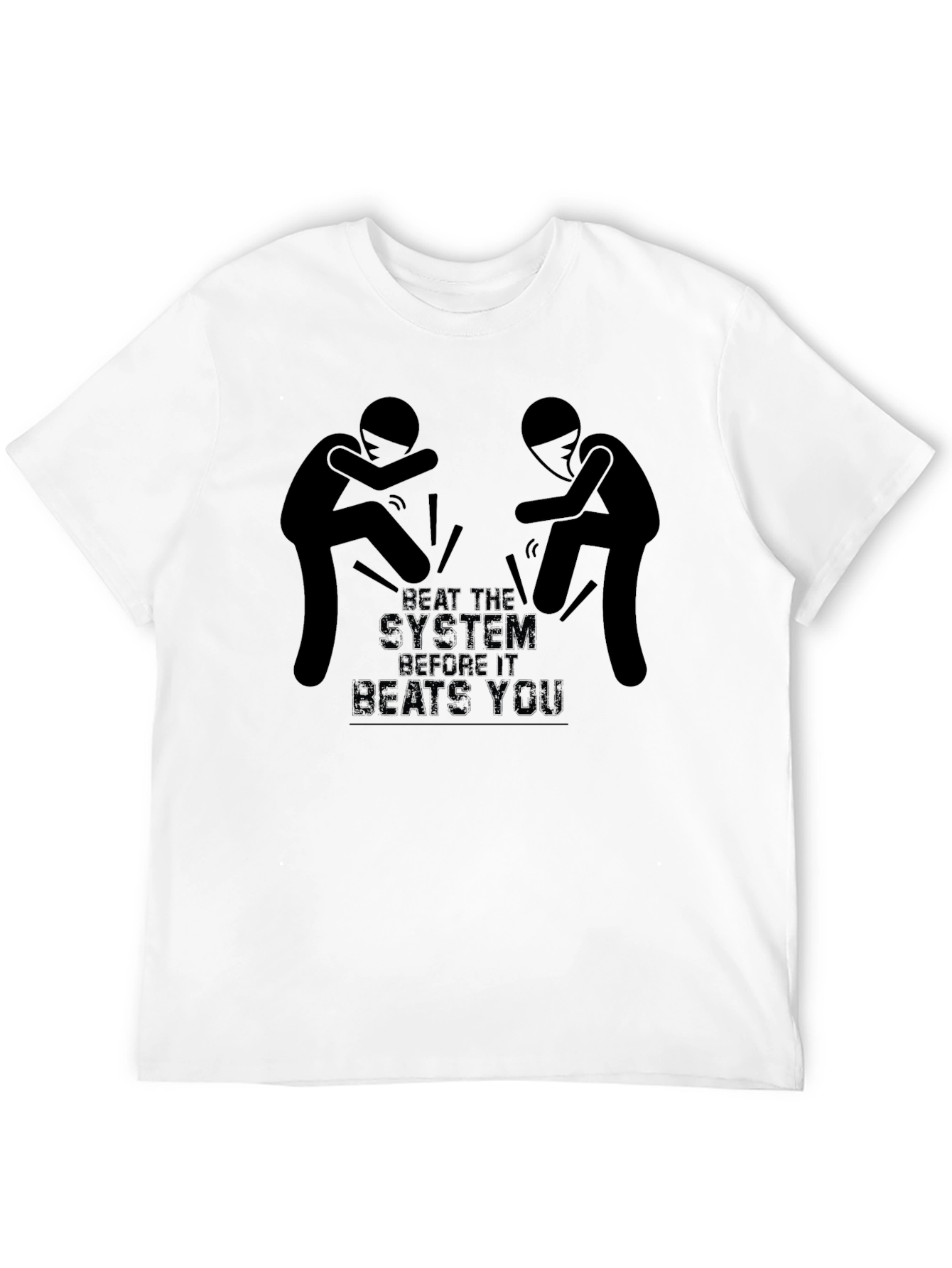Beat the System Graphic T-Shirt - Black