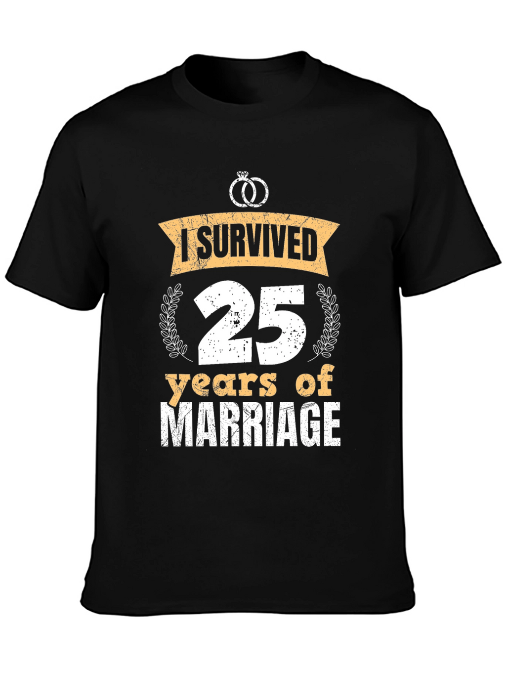 I Survived 25 Years Marriage Anniversary T-Shirt