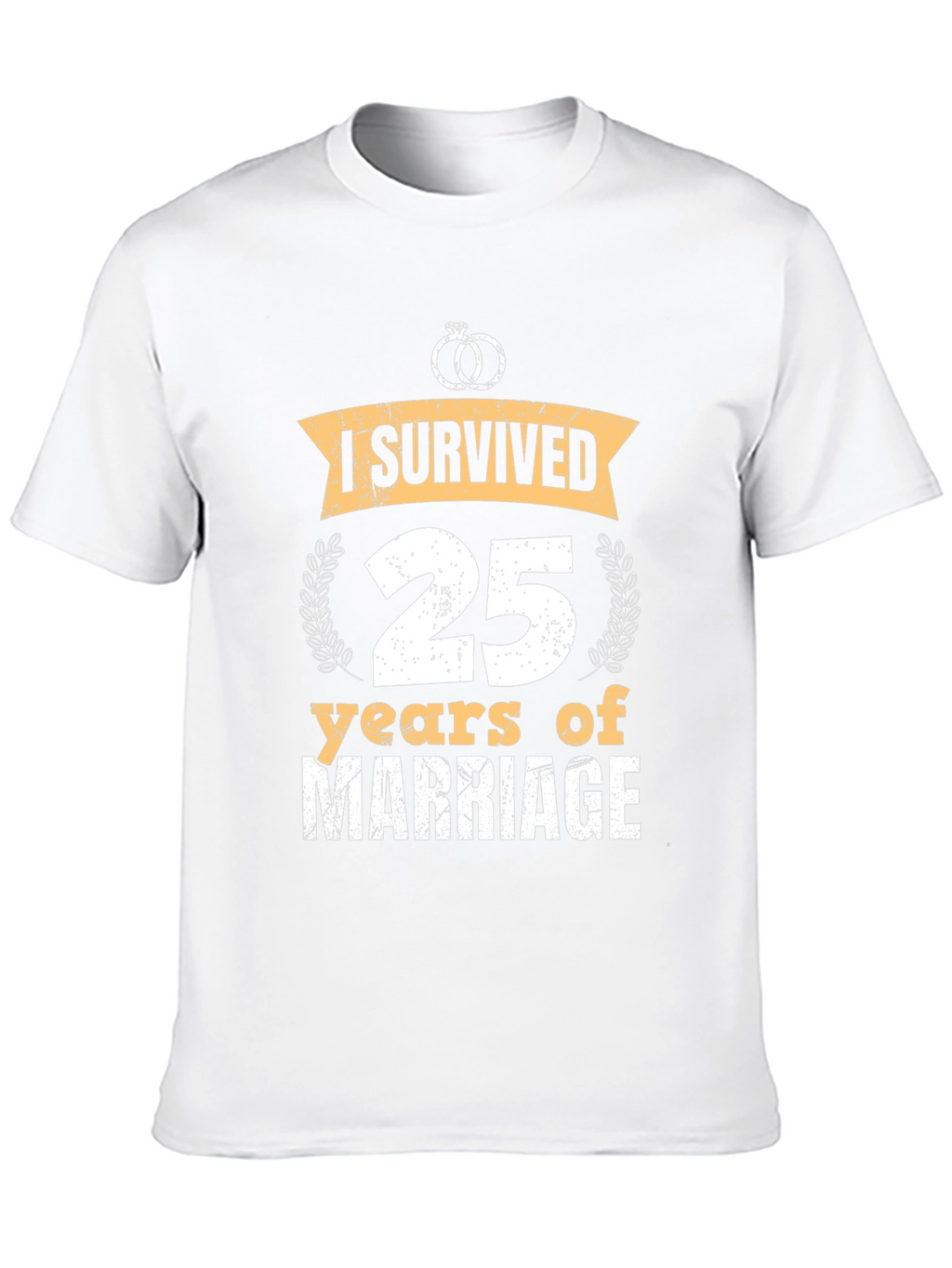 I Survived 25 Years Marriage Anniversary T-Shirt