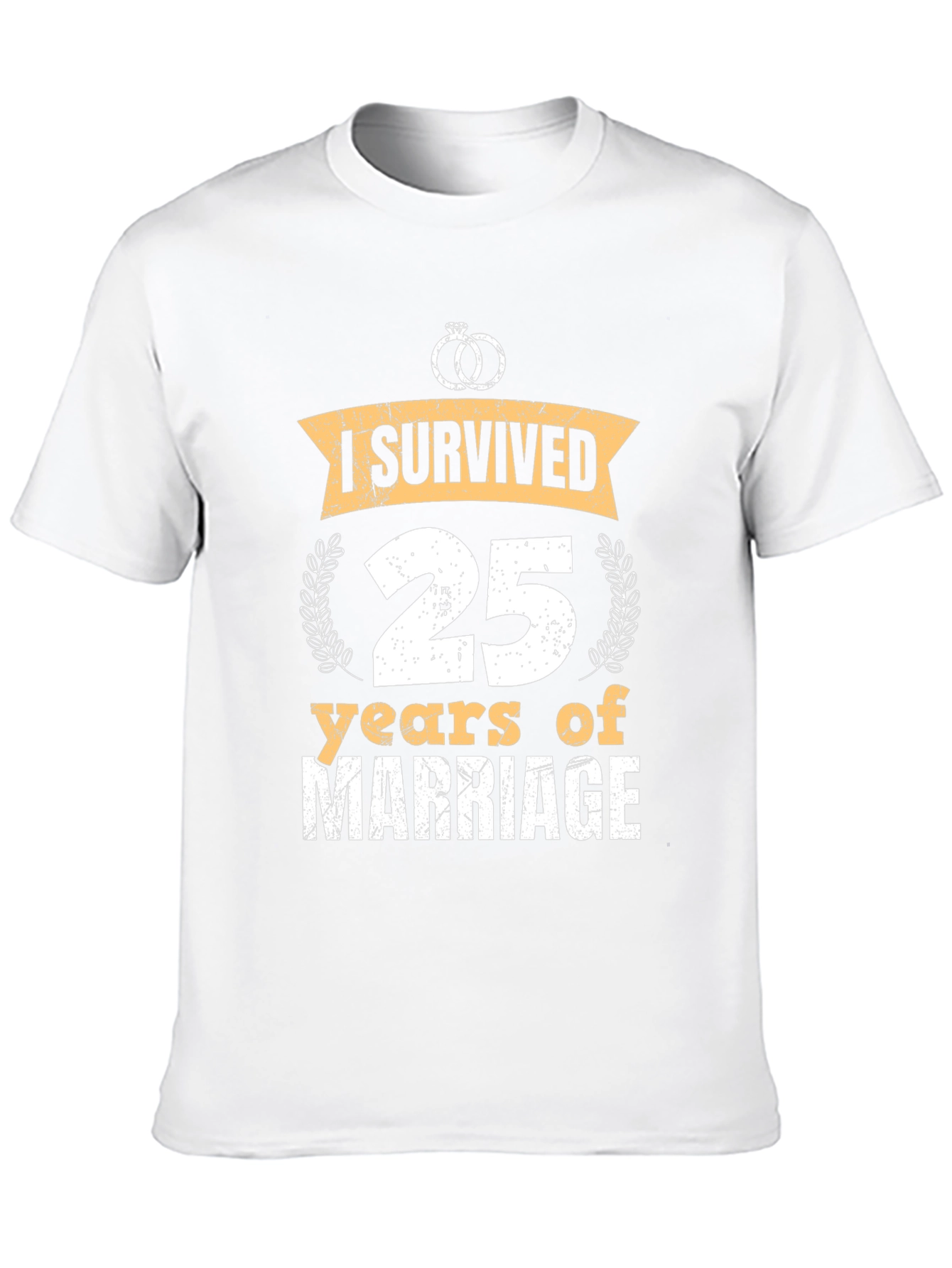 I Survived 25 Years Marriage Anniversary T-Shirt