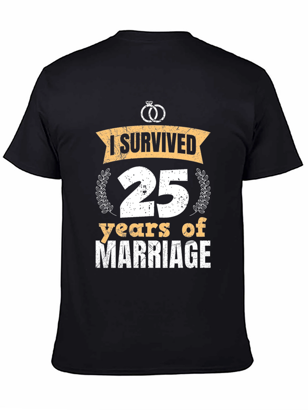 I Survived 25 Years Marriage Anniversary T-Shirt