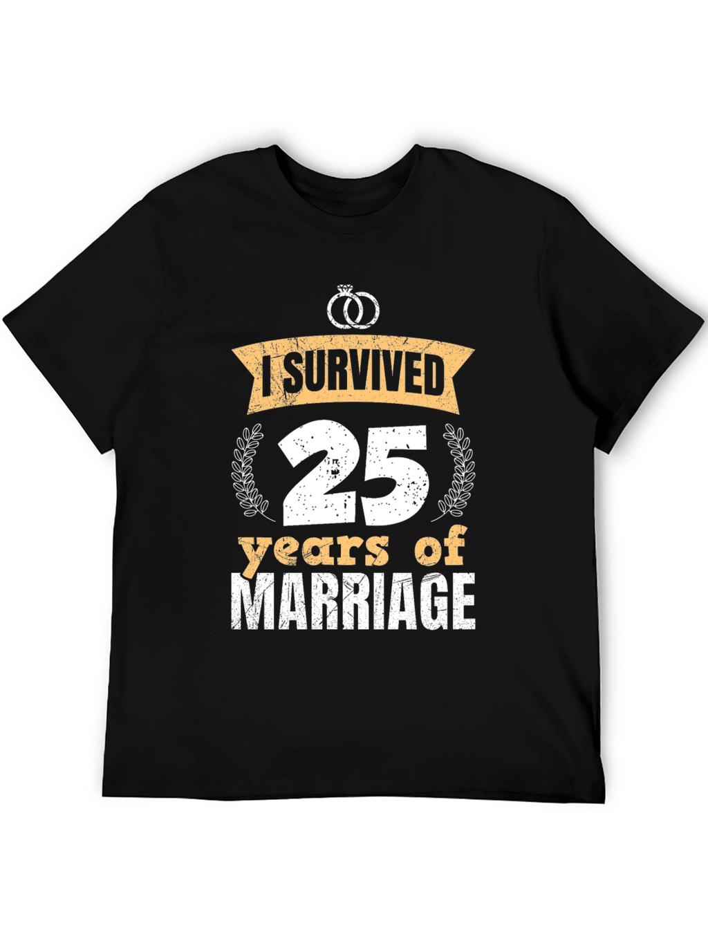 I Survived 25 Years Marriage Anniversary T-Shirt