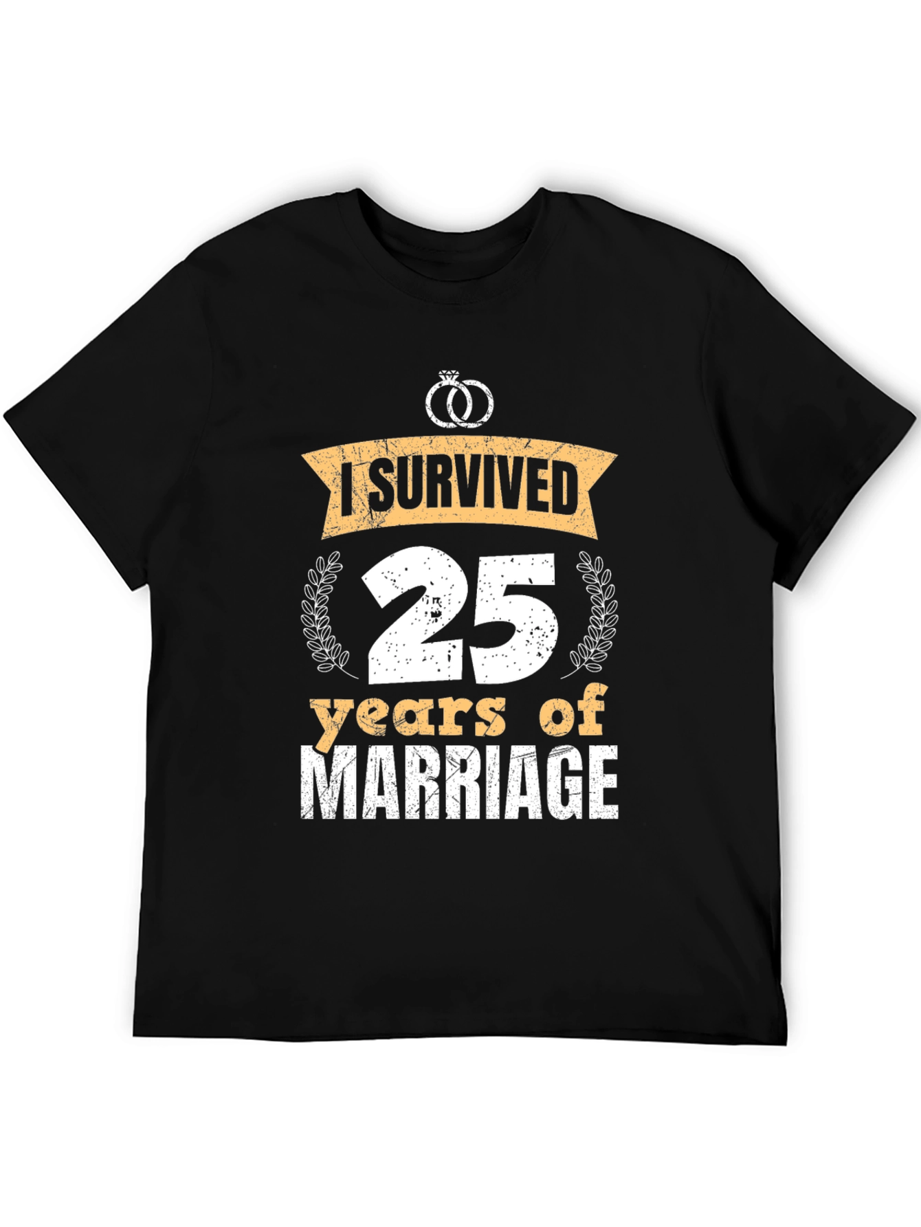 I Survived 25 Years Marriage Anniversary T-Shirt