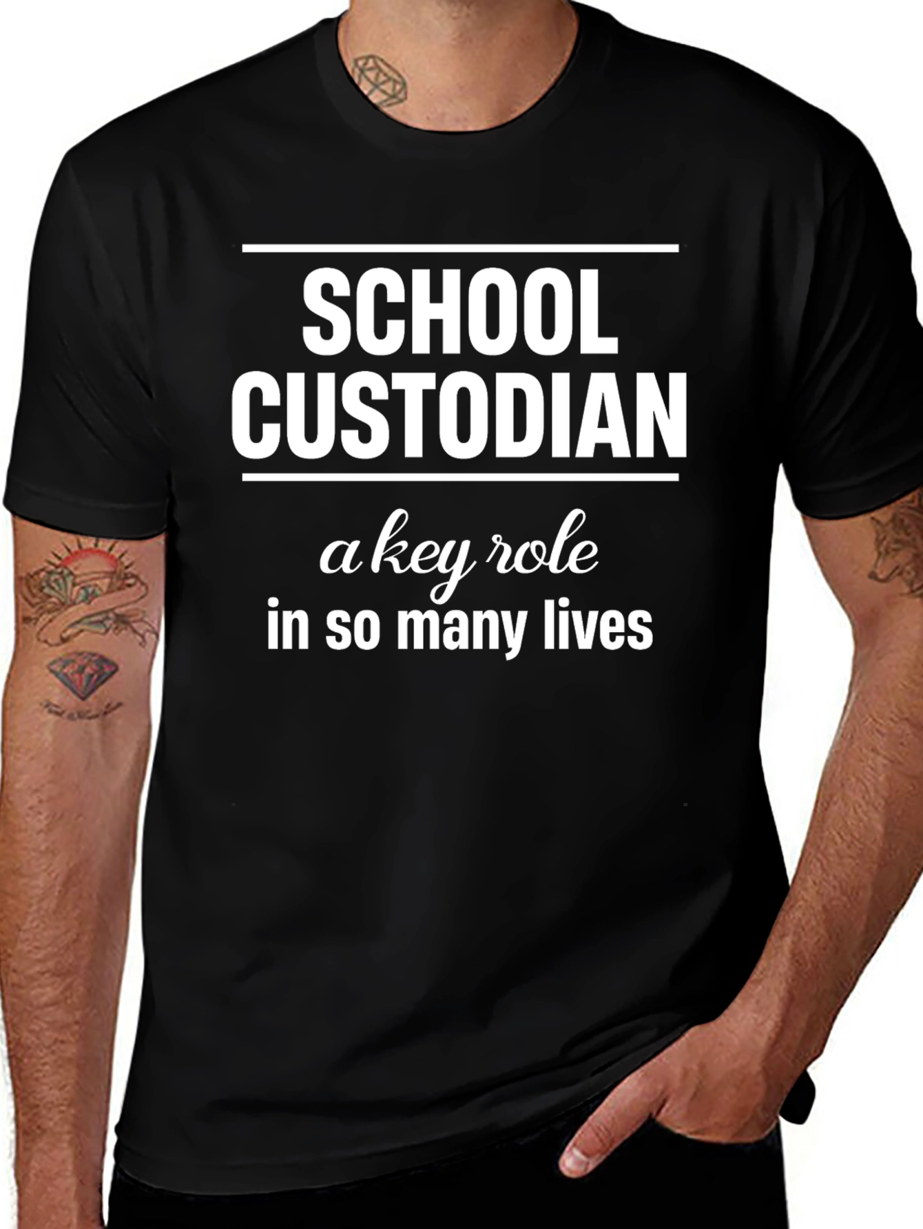 School Custodian T-Shirt - Key Role Appreciation