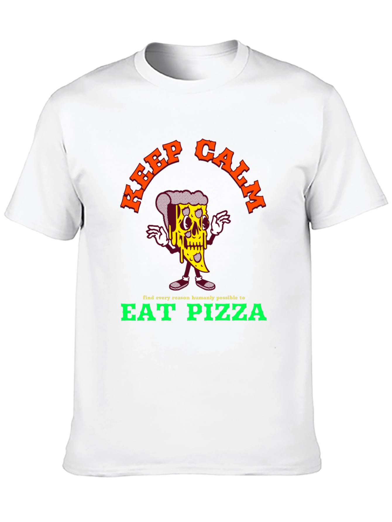 Keep Calm Eat Pizza Graphic T-Shirt