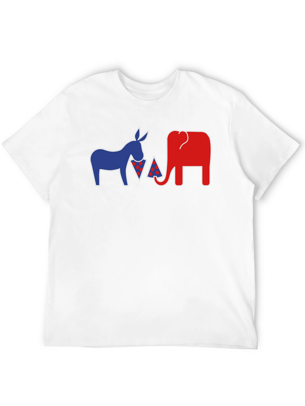 Political Party Animals Pizza Black T-Shirt