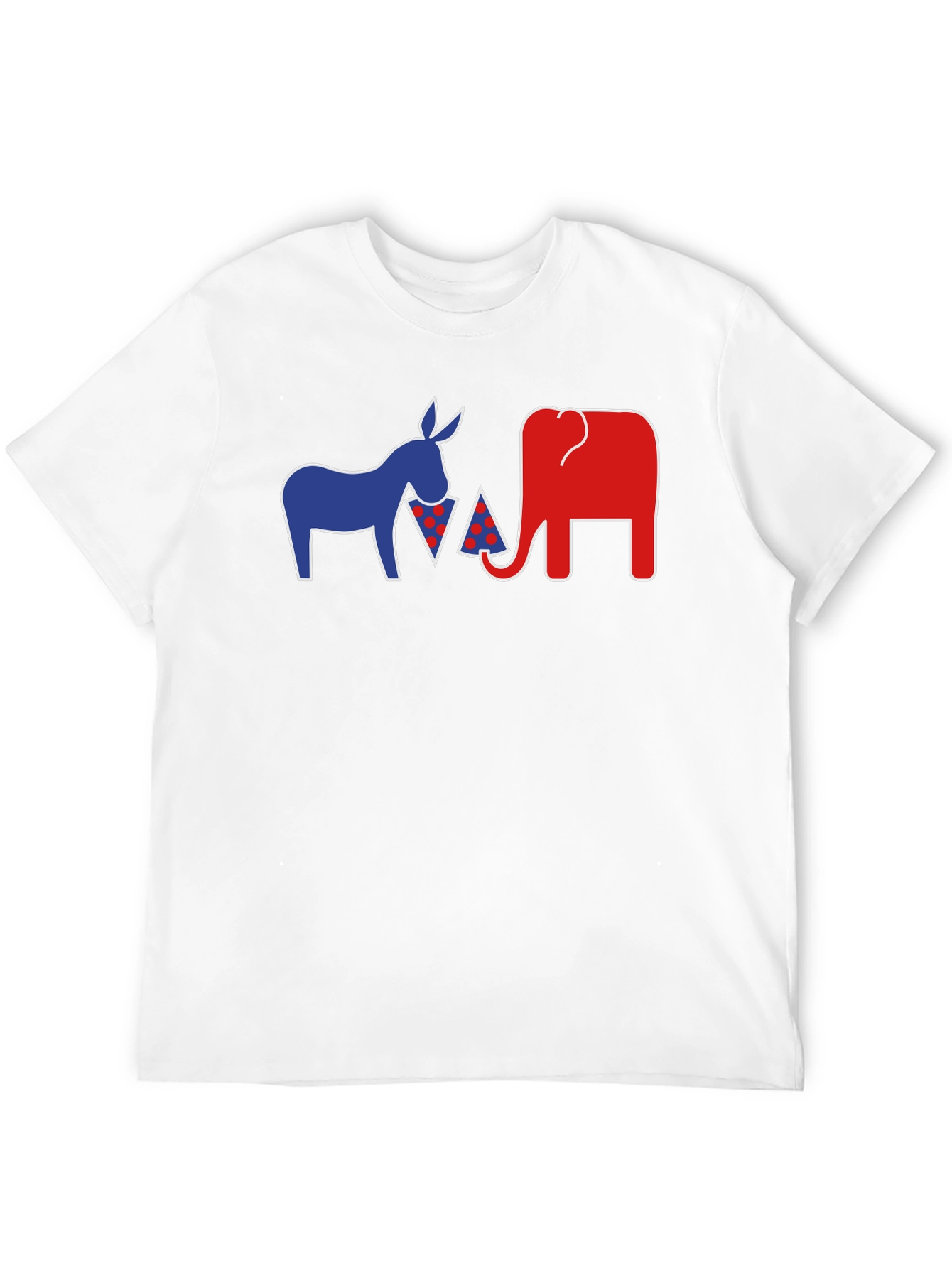 Political Party Animals Pizza Black T-Shirt