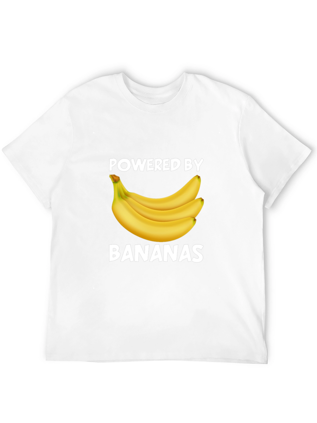 Powered by Bananas Graphic Tee - Fun Novelty T-Shirt