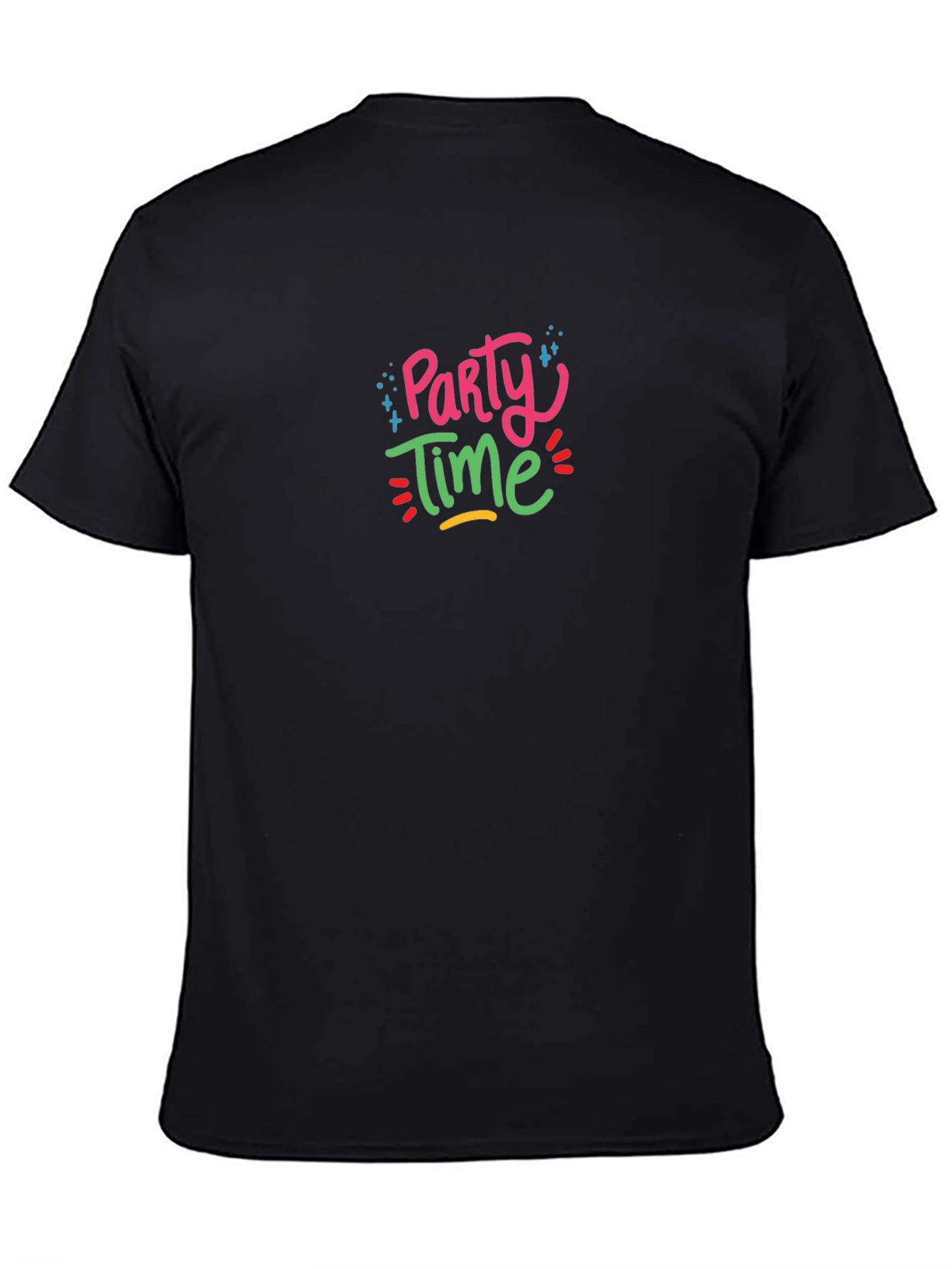 Party Time Graphic Black T-Shirt
