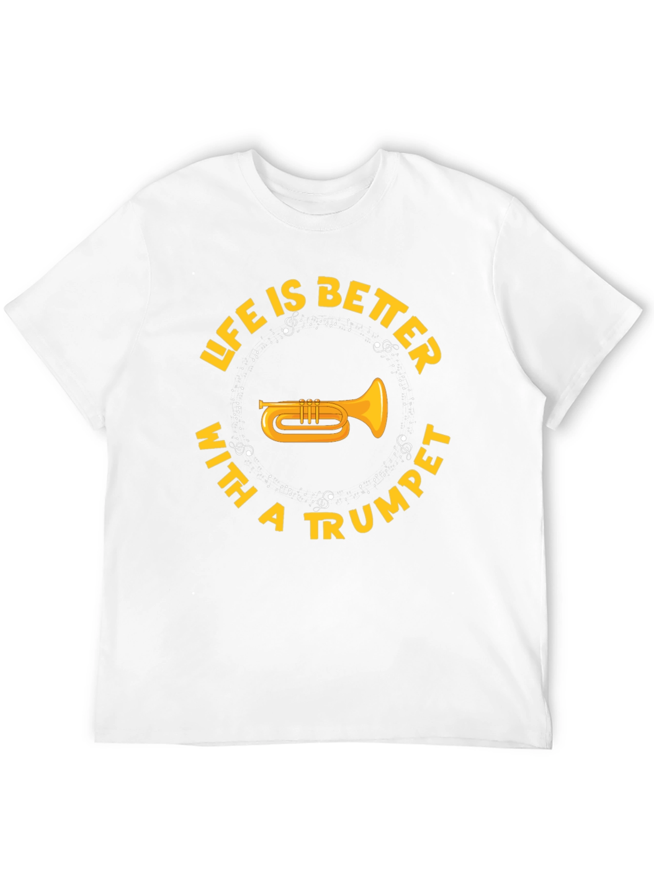 Life is Better with a Trumpet Black T-Shirt