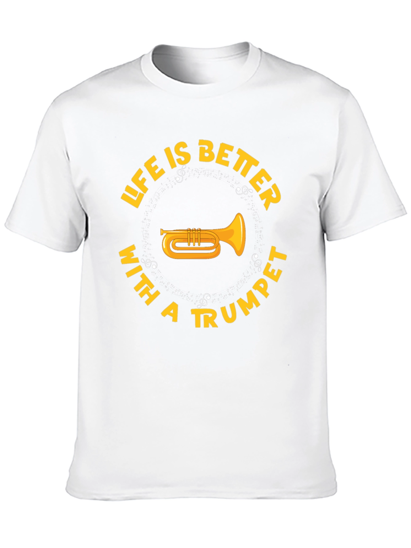 Life is Better with a Trumpet Black T-Shirt
