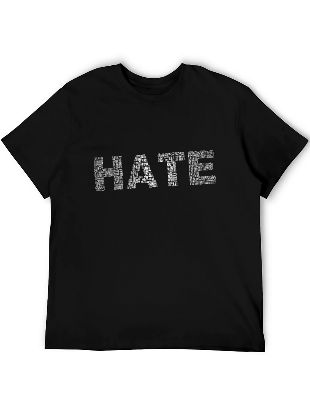 Hate/Love Word Art Graphic T-Shirt
