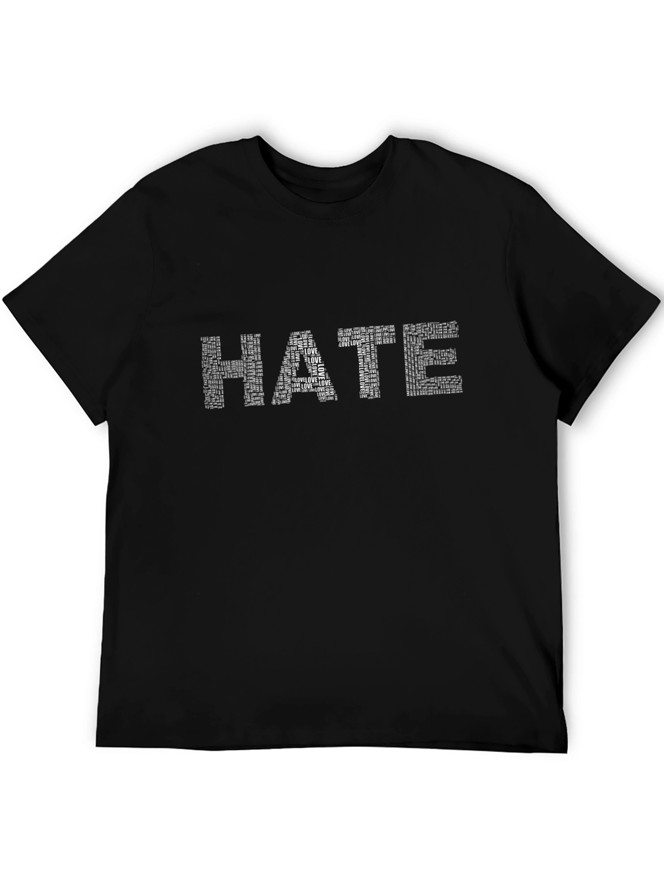 Hate/Love Word Art Graphic T-Shirt