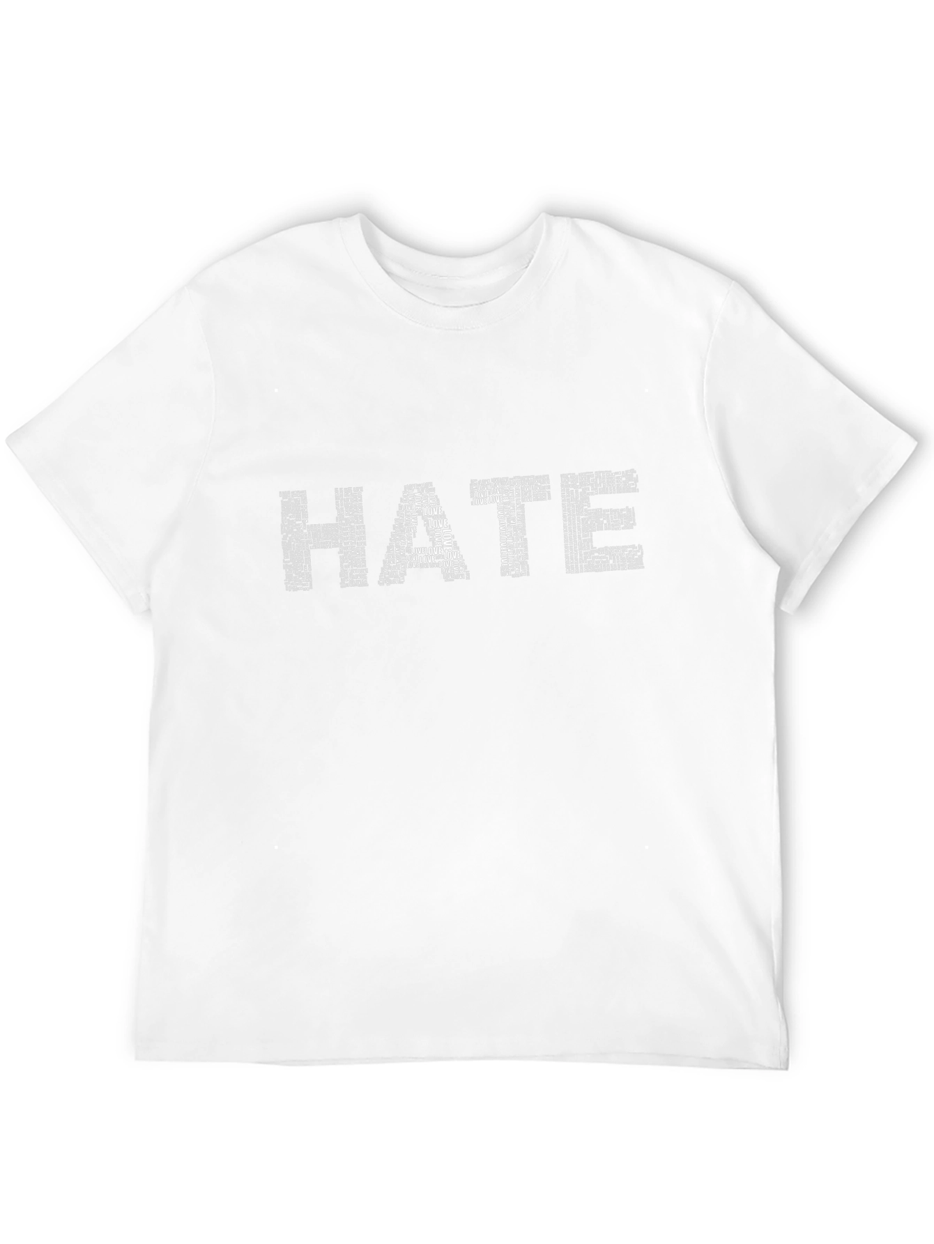 Hate/Love Word Art Graphic T-Shirt