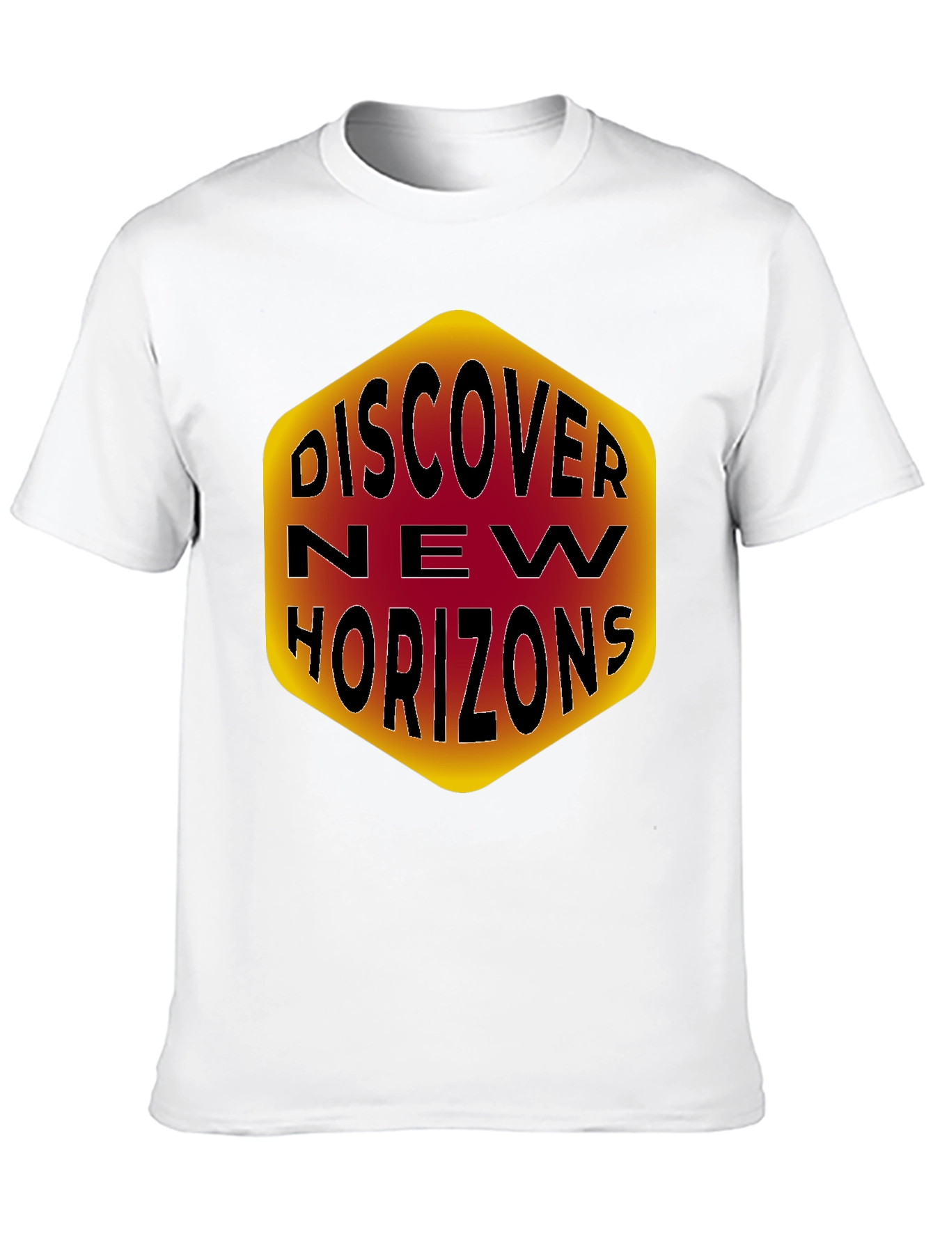 Discover New Horizons Graphic Tee - Black Cotton