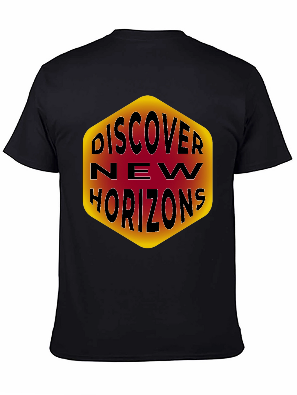 Discover New Horizons Graphic Tee - Black Cotton