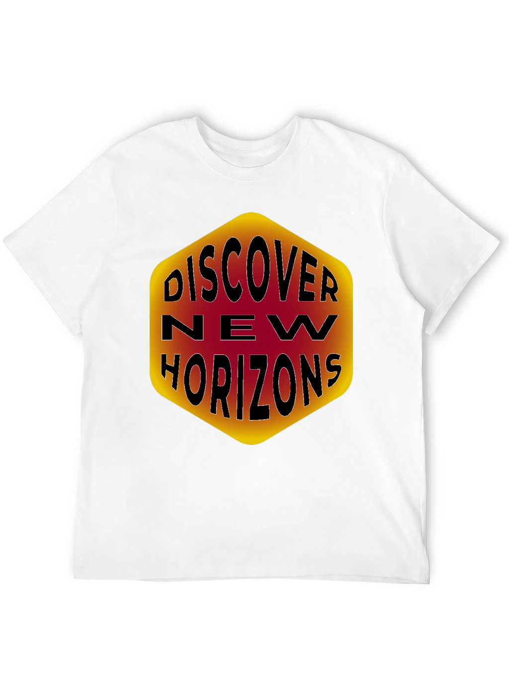 Discover New Horizons Graphic Tee - Black Cotton