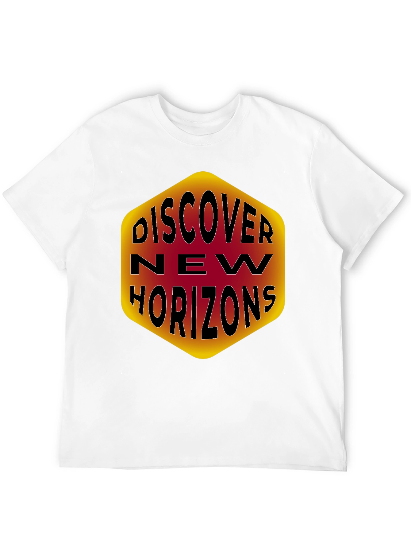 Discover New Horizons Graphic Tee - Black Cotton