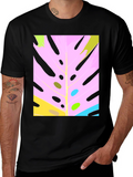 Modern Abstract Monstera Leaf Graphic Tee
