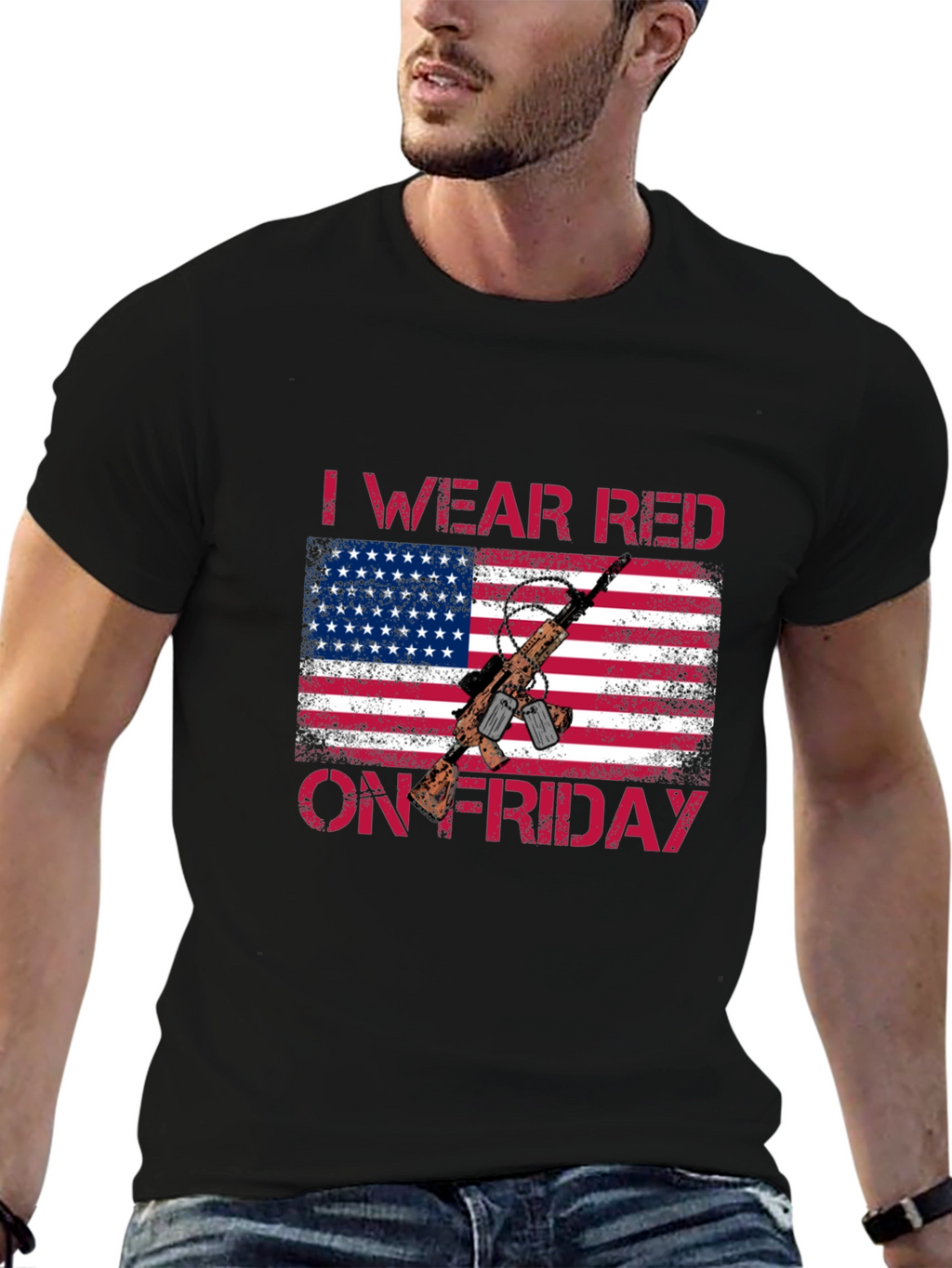 I Wear Red On Friday Patriotic T-Shirt