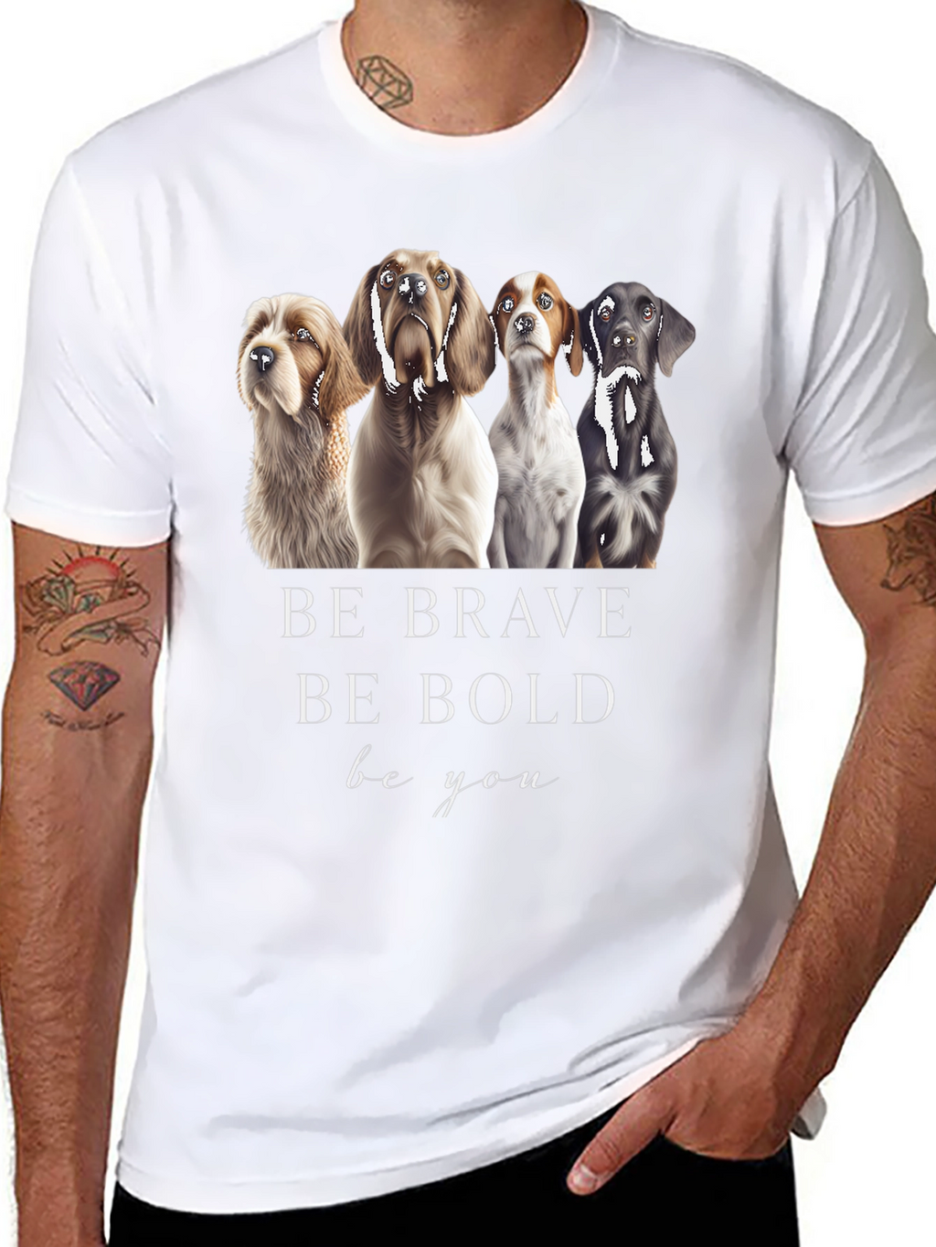 Be Brave Dog Graphic Tee