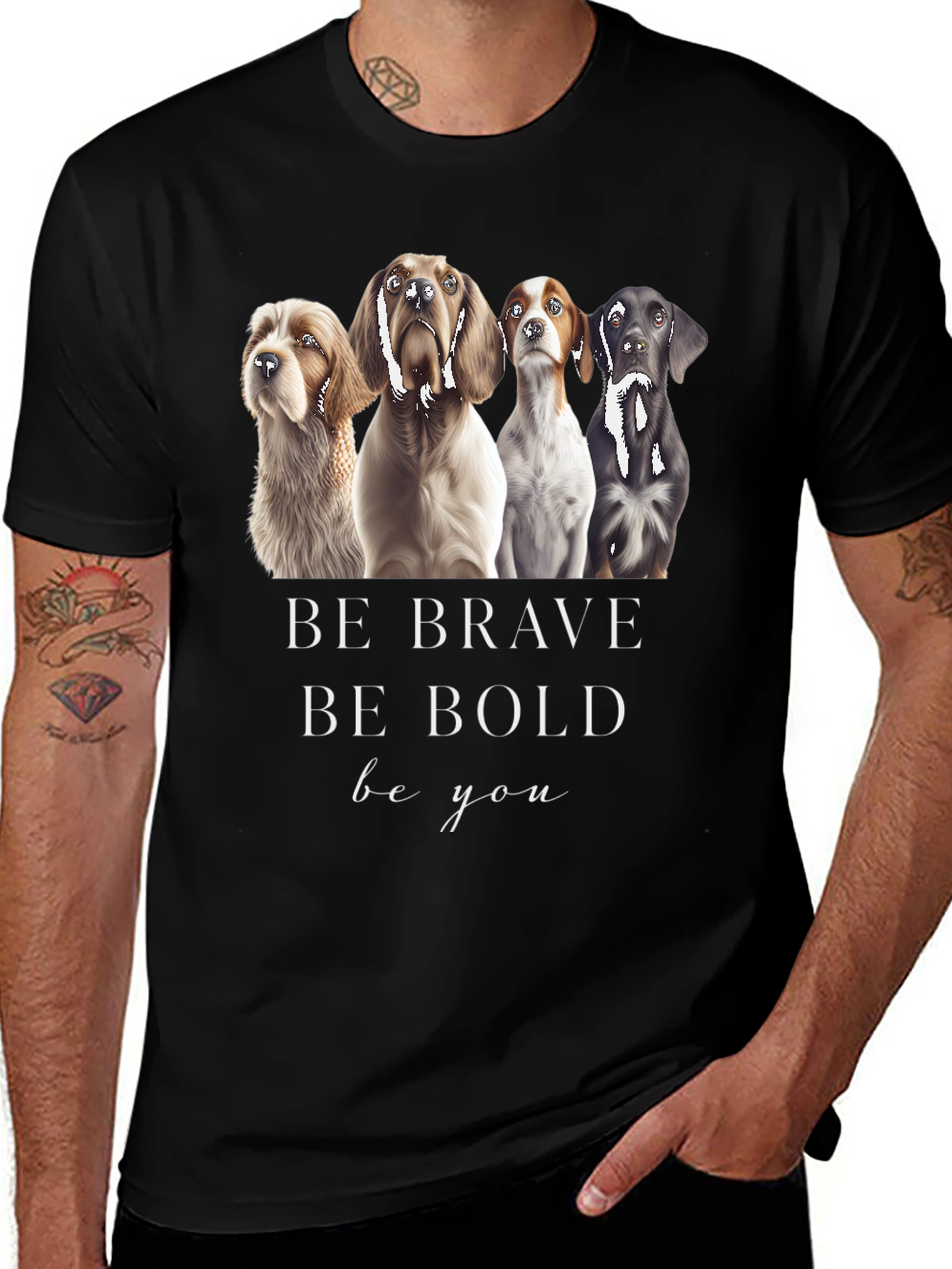 Be Brave Dog Graphic Tee