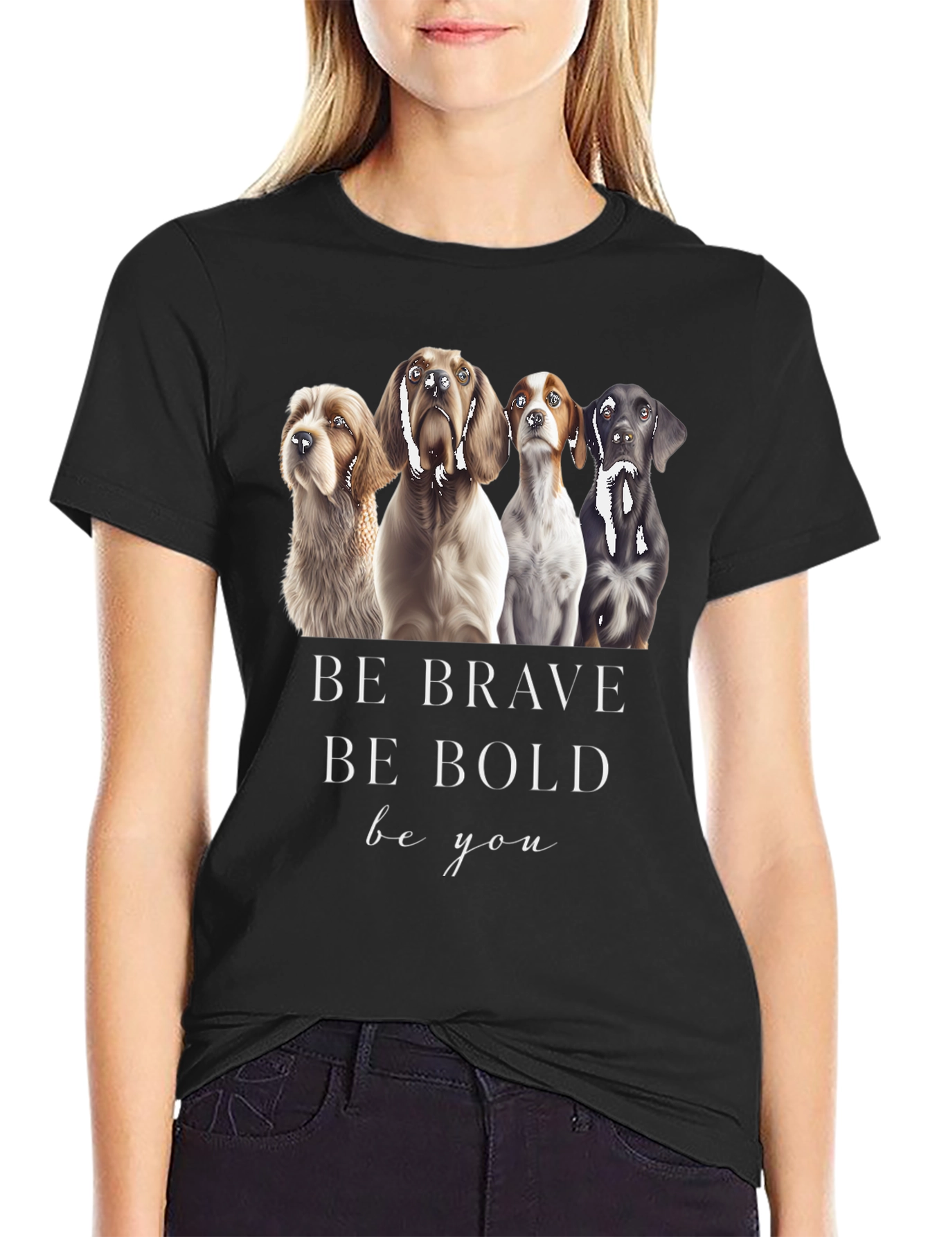 Be Brave Dog Graphic Tee