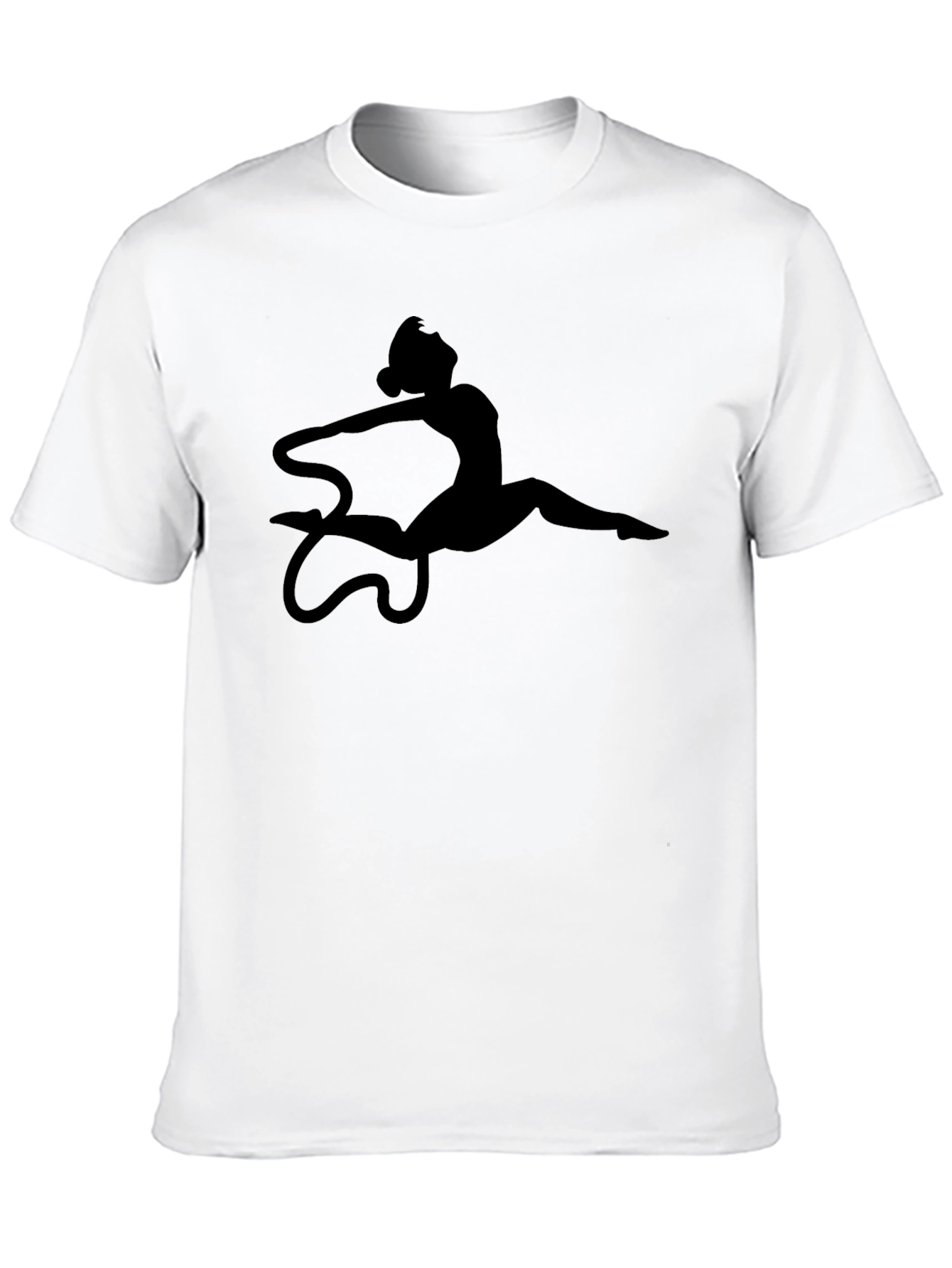 Gymnast Silhouette Graphic Black T-Shirt