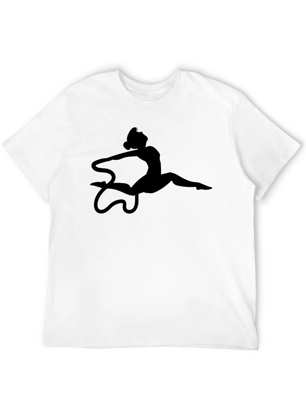 Gymnast Silhouette Graphic Black T-Shirt