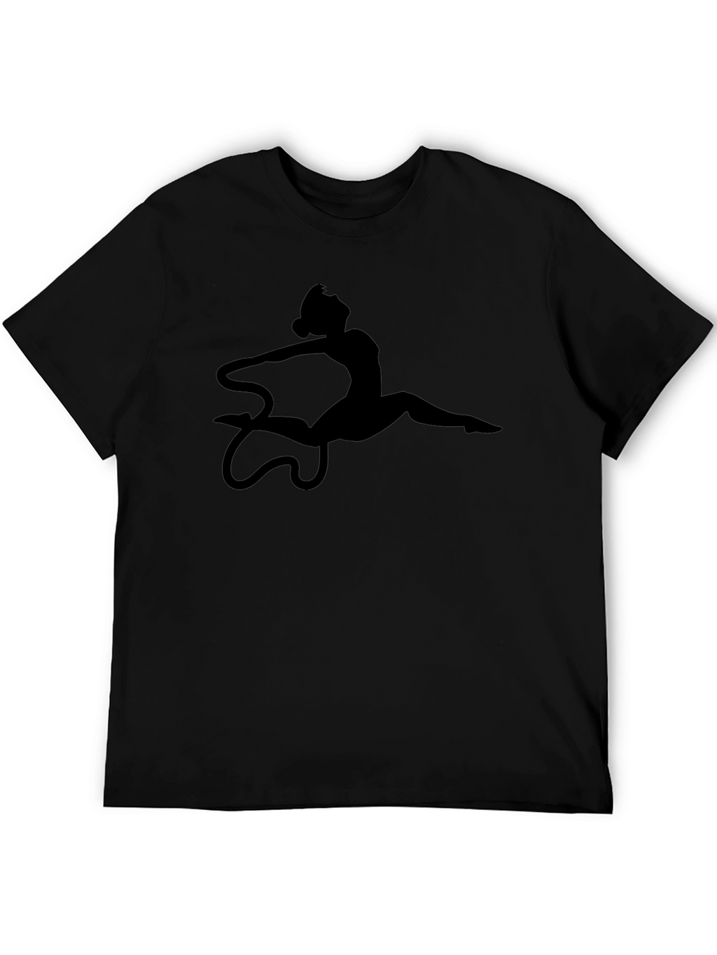 Gymnast Silhouette Graphic Black T-Shirt
