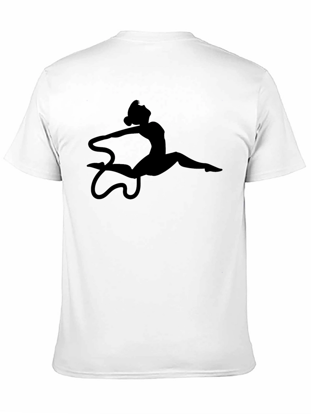 Gymnast Silhouette Graphic Black T-Shirt