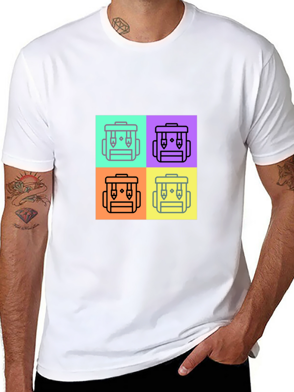 Funky Backpack Icon T-Shirt