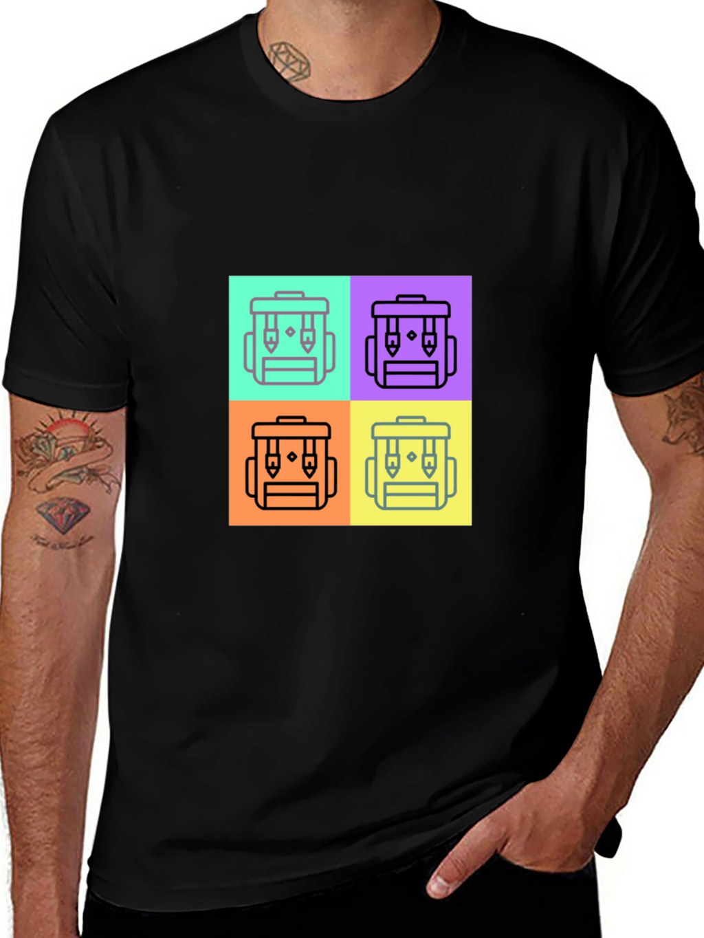 Funky Backpack Icon T-Shirt