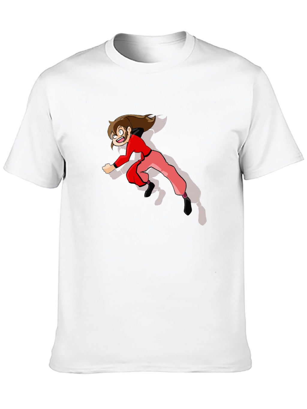 Cartoon Character Print Black T-Shirt