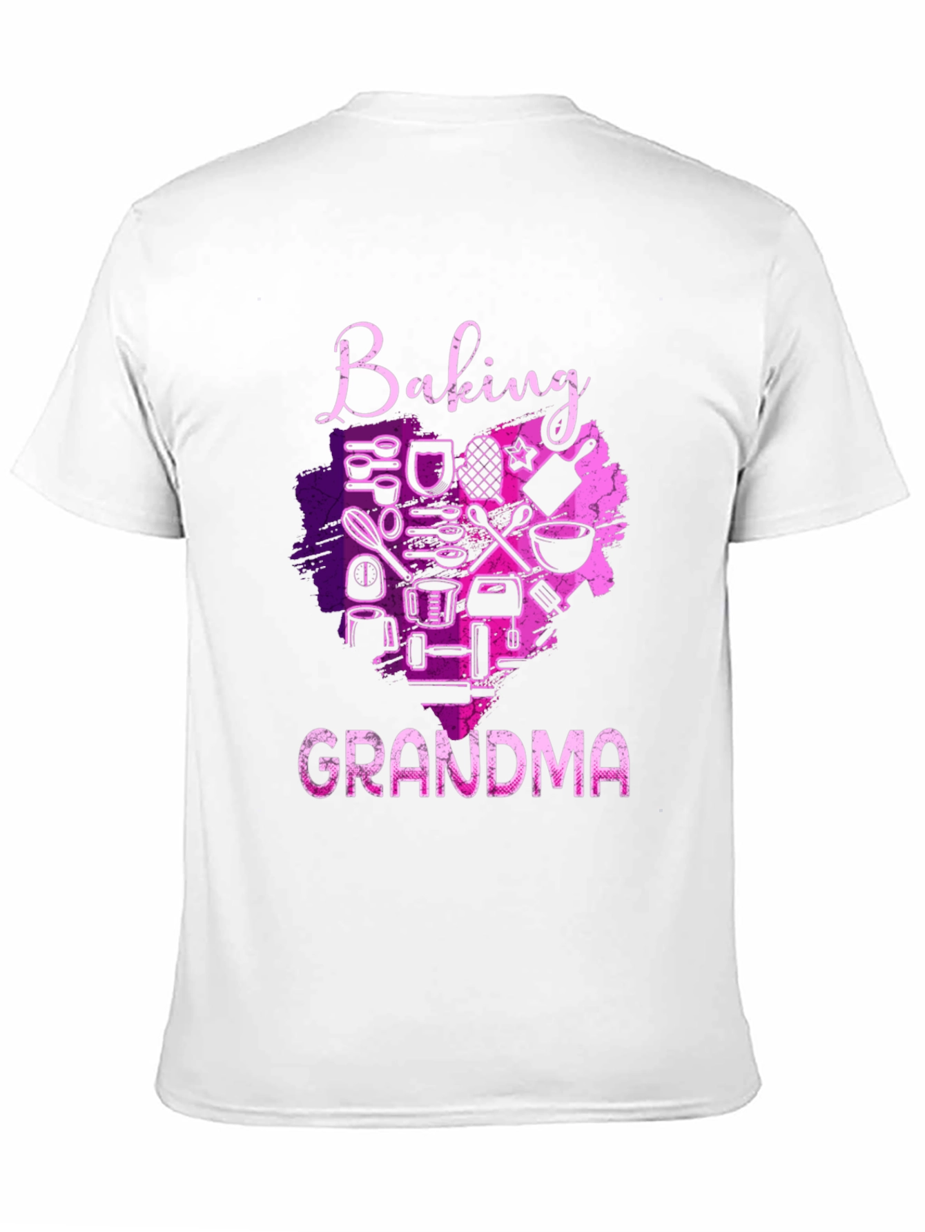 Baking Grandma T-Shirt - Black Crew Neck