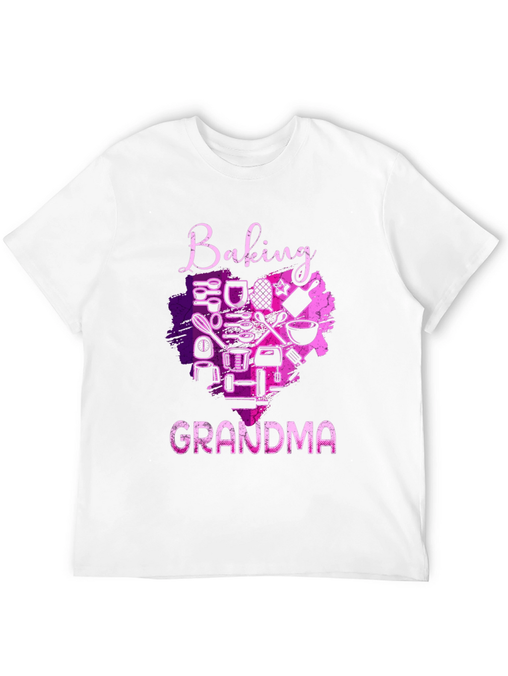 Baking Grandma T-Shirt - Black Crew Neck