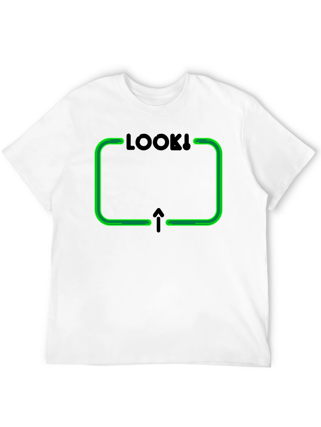 Look Up Graphic Tee - Novelty Arrow Design